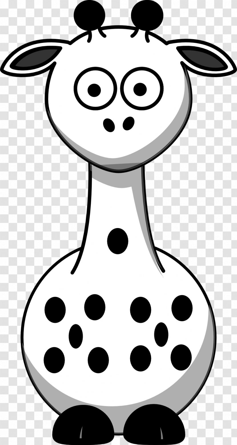 Giraffe Drawing Black And White Clip Art - Monochrome Transparent PNG