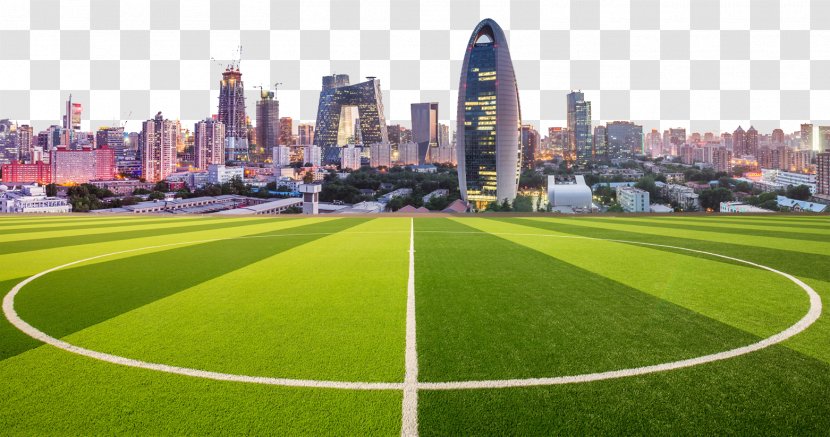 Artificial Turf Lawn Football Pitch - Land Lot - City Soccer Field Transparent PNG