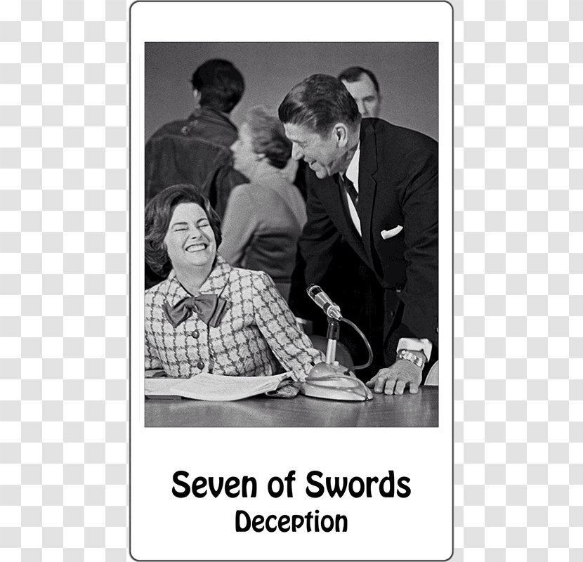 Seven Of Swords Tarot Counterculture Suit Playing Card - Patricia Hearst Transparent PNG