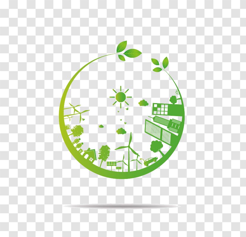Environmental Protection Environmentally Friendly Natural Environment Ecology - Tree - Creative Green Flag Transparent PNG