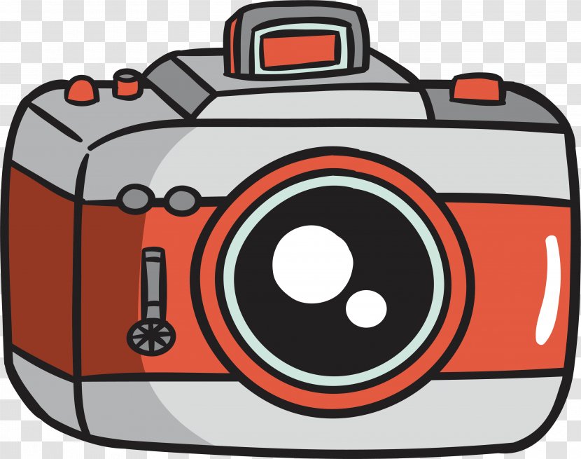 Digital Cameras Camera Lens - Red Gray Transparent PNG