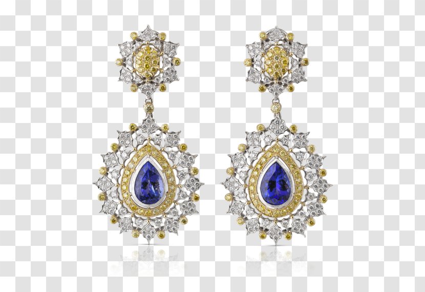 Earring Body Jewellery Sapphire Diamond - Ear Ring Transparent PNG