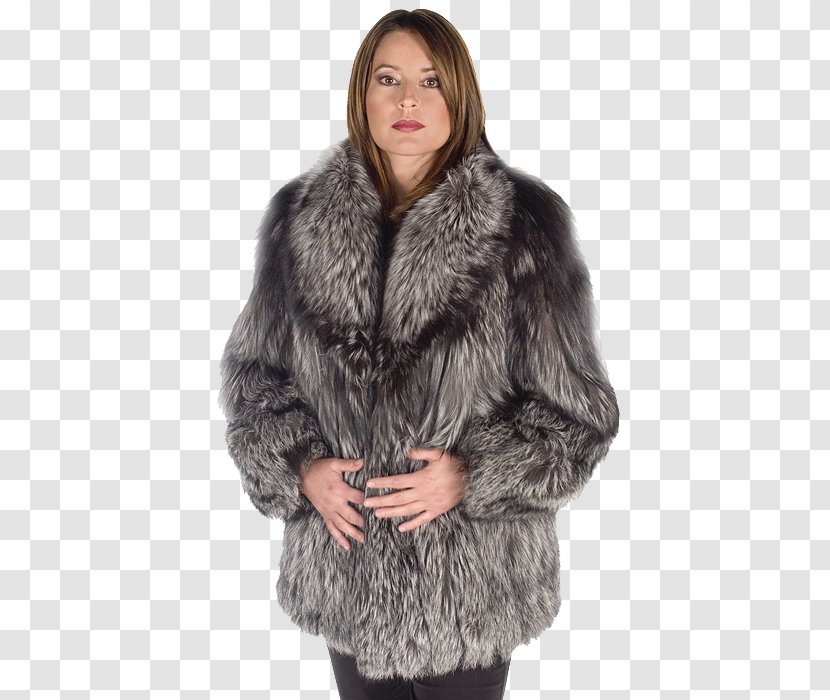 Fur Clothing Silver Fox Lynx Coat - Gilets Transparent PNG