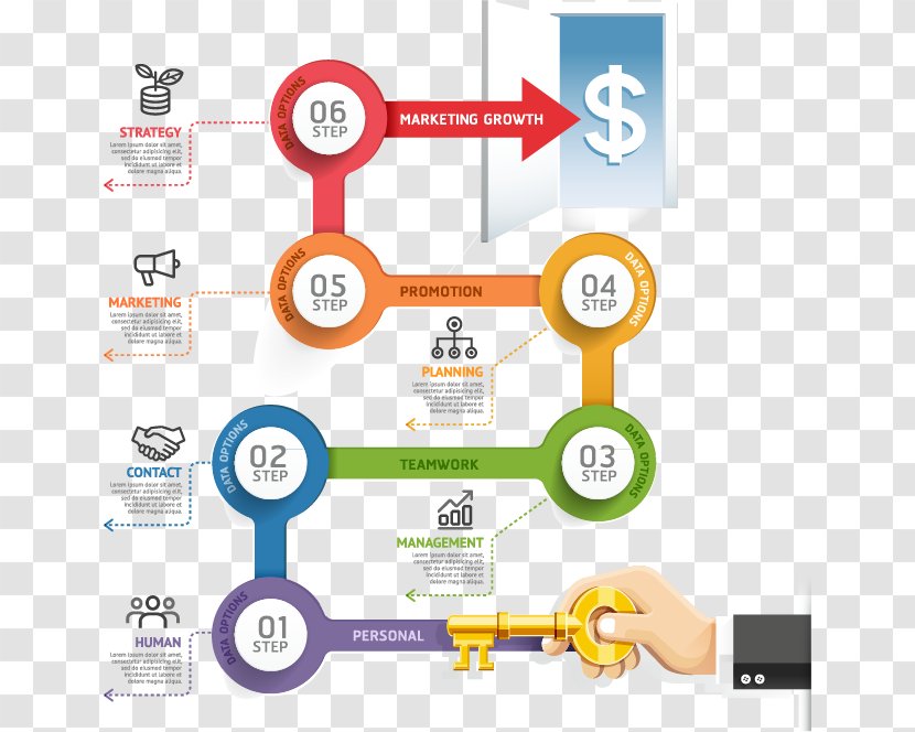 Infographic Business Marketing Timeline - Plan - PPT Element Transparent PNG