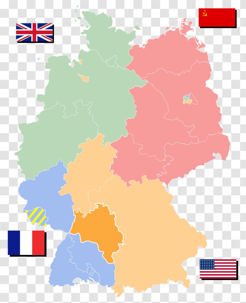 Berlin Wall Cold War German Reunification Allied-occupied Germany Second World - Map Transparent PNG