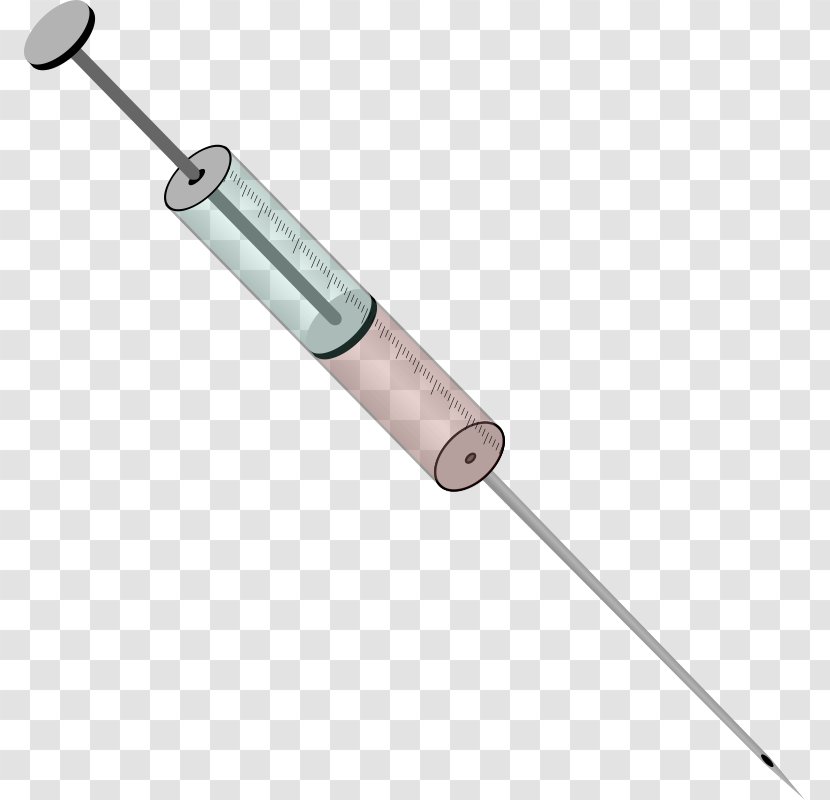 Sewing Needle Hypodermic Syringe Clip Art - Injection - Cartoon Tube With Syrup Transparent PNG