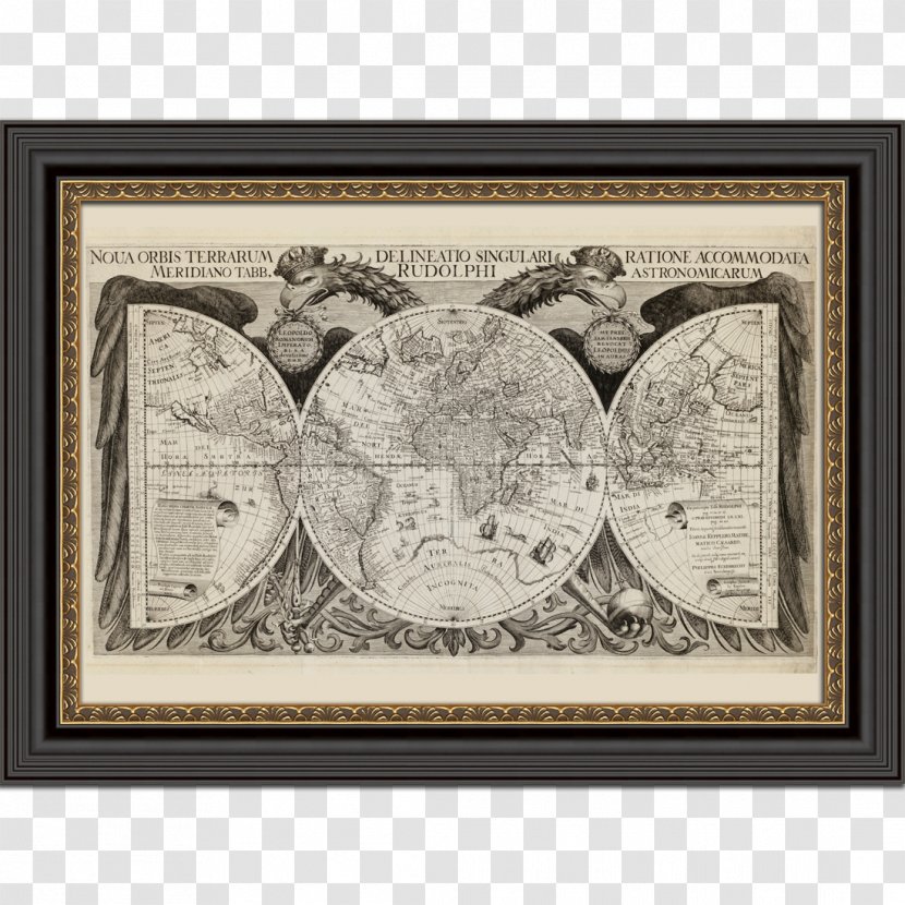 Early World Maps Old - Picture Frame - Map Transparent PNG