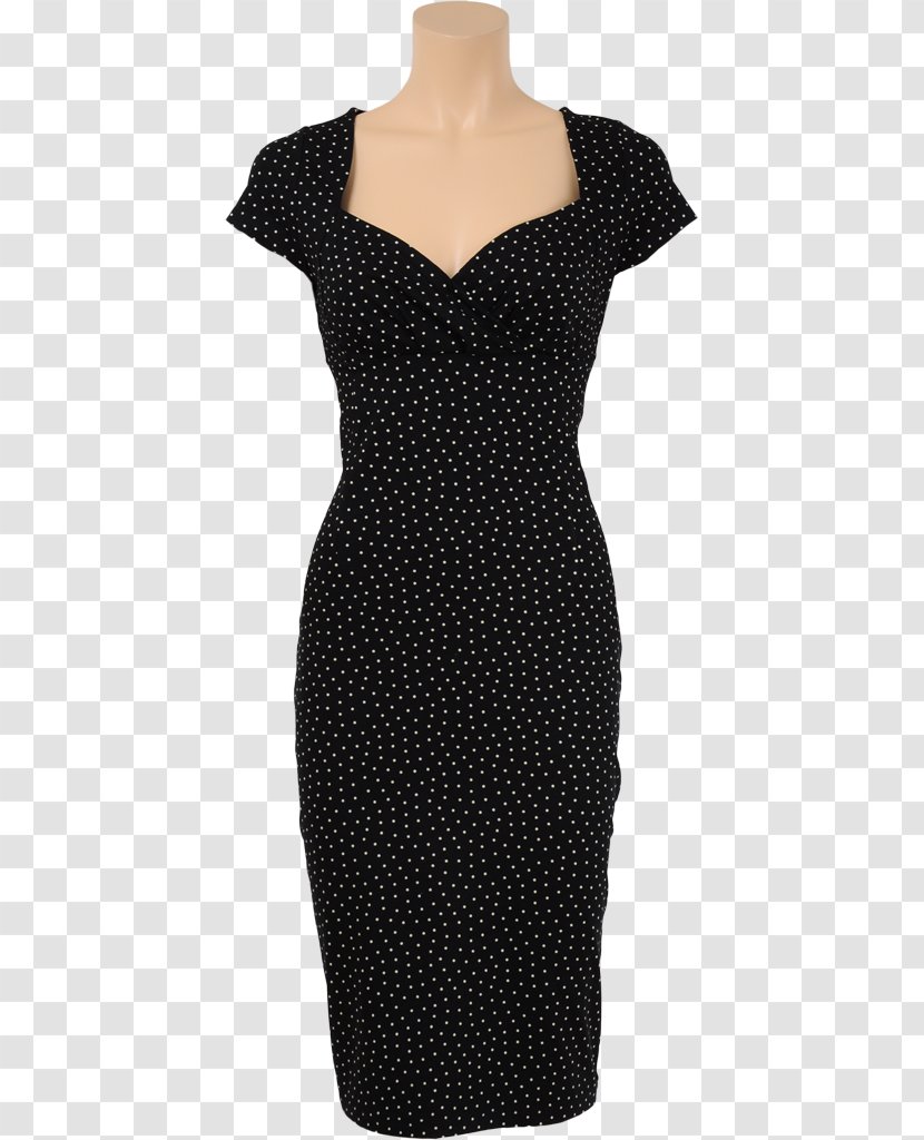 Polka Dot LITEX šaty Dámské S Křidélkovým Rukávem. 90304901 černá M Shoulder Dress - Little Black - Dots Stripes Cardigan Transparent PNG