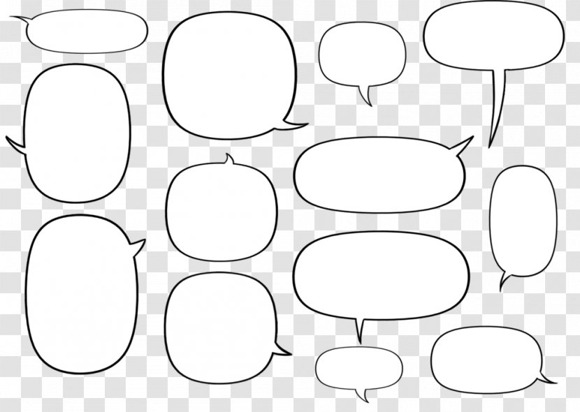 Drawing Line Art Monochrome - Simple Dialogue Bubble Transparent PNG