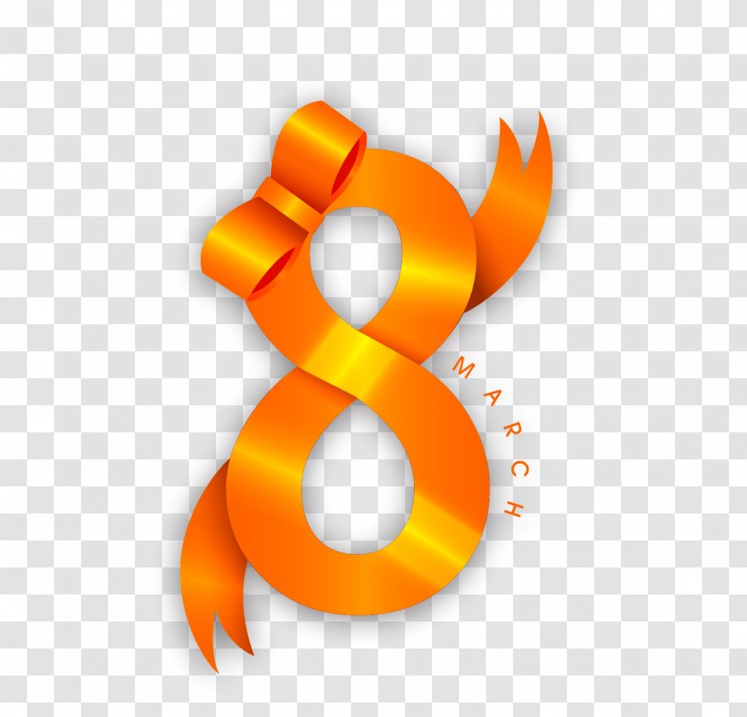 Arabic Numerals Number Computer File - Orange - 8 Transparent PNG