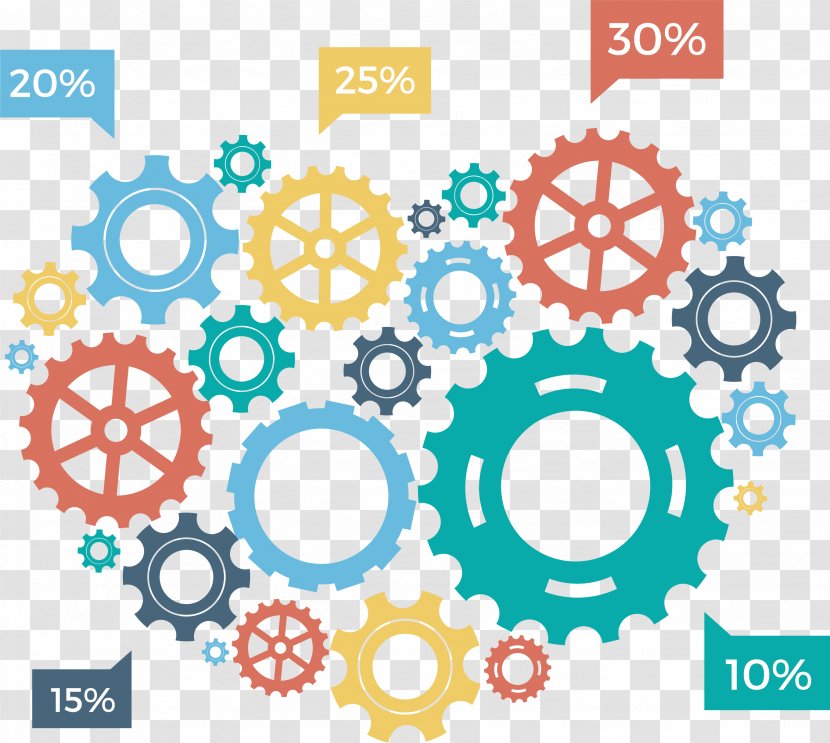 Gear Infographic Clip Art - Management - Puzzle Love Share Chart Transparent PNG