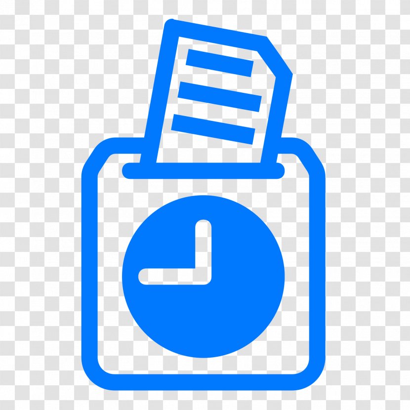 Time & Attendance Clocks Timesheet Clip Art - Electric Blue - Employee Card Transparent PNG