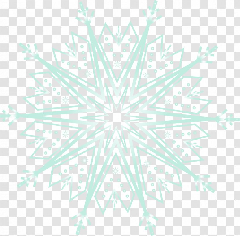 Cartoon Blue Snowflake - Pattern - Point Transparent PNG