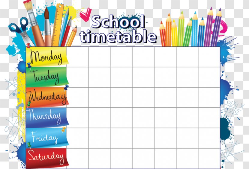 School Timetable Teacher Student Class Schedule - Education Transparent PNG
