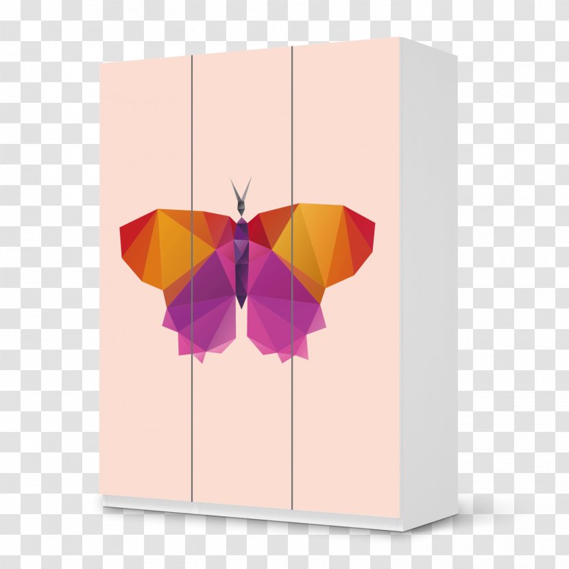 Butterfly Vector Graphics Origami Euclidean Flat Design - Watercolor Cherry Material Transparent PNG