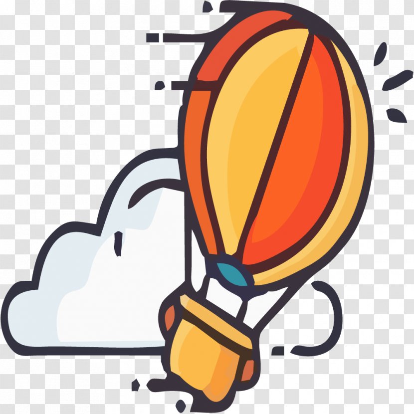 Hot Air Balloon Vecteur - Ballonnet - Vector And Clouds Transparent PNG