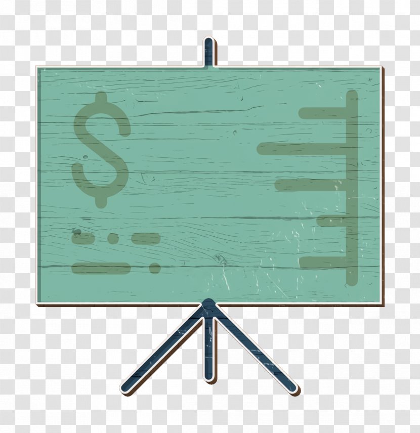 Business Icon Chart Presentation - Turquoise - Table Rectangle Transparent PNG