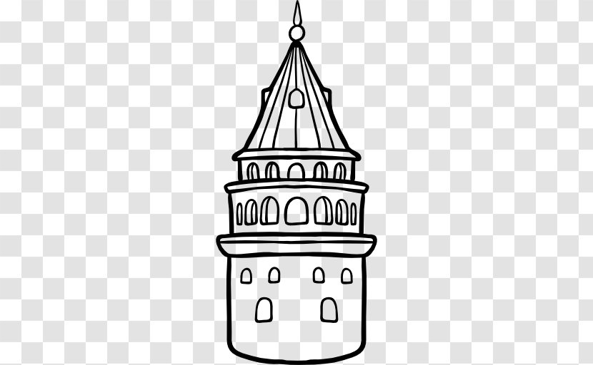 Galata Tower Maiden's Computer Icons - Black And White Transparent PNG