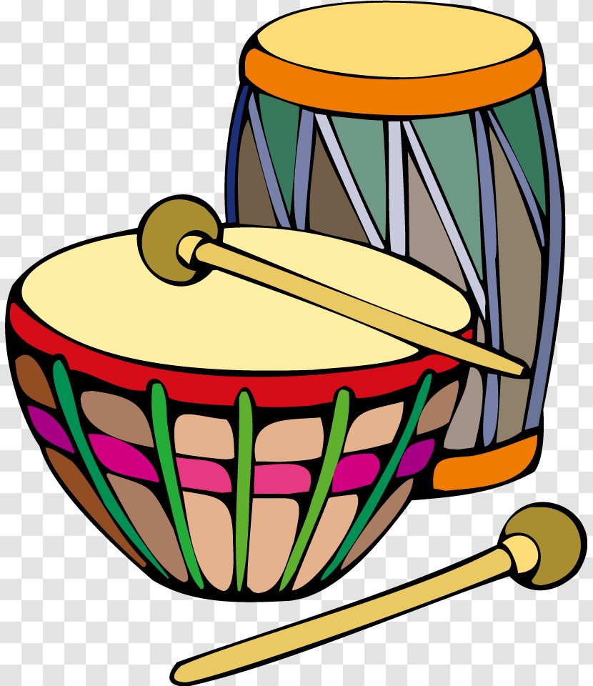 Bongo Drum Clip Art - Drums - Cartoon Vector Color Transparent PNG