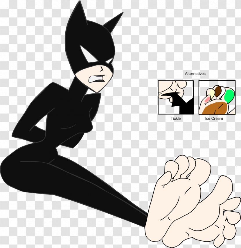 Catwoman Harley Quinn Foot Finger Shoe - Silhouette Transparent PNG
