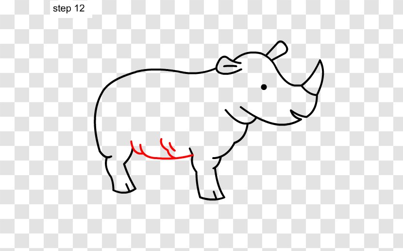 Cattle Clip Art Carnivores Wildlife Mammal - Rhino Transparent PNG