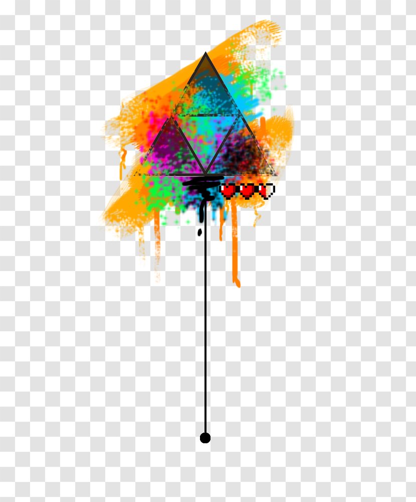 Triforce Watercolor Painting The Legend Of Zelda: Tri Force Heroes Drawing - Zelda Transparent PNG