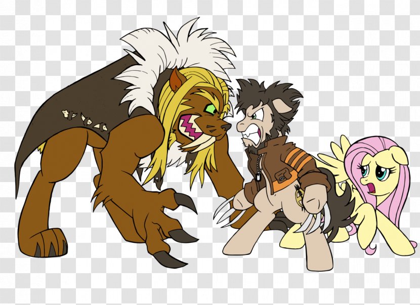 Sabretooth Wolverine Fluttershy Mutant X-Men - Cartoon - Claw Scratch Transparent PNG