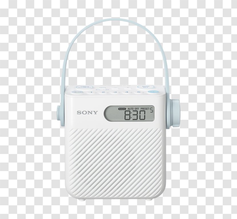 FM Bathroom Radio Shower Sony ICF-S80 AM Broadcasting Transparent PNG