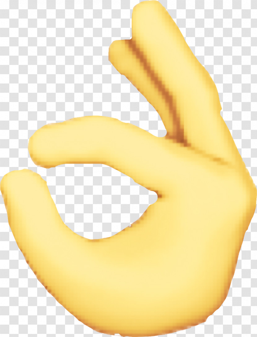 Finger Yellow Hand Arm Gesture Transparent PNG