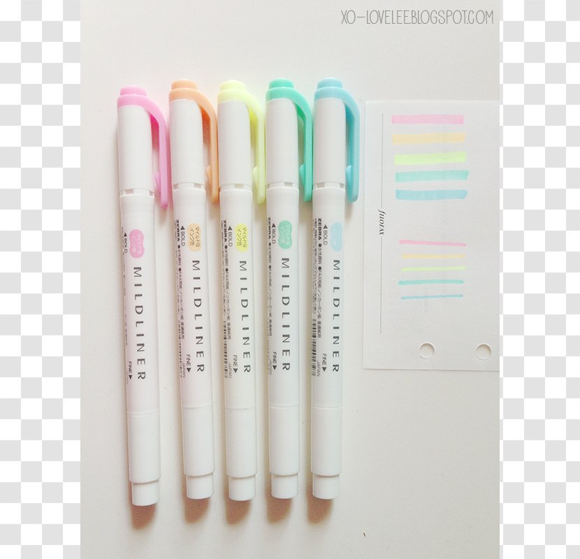 Paper Highlighter Zebra Pastel Marker Pen - Ball Transparent PNG