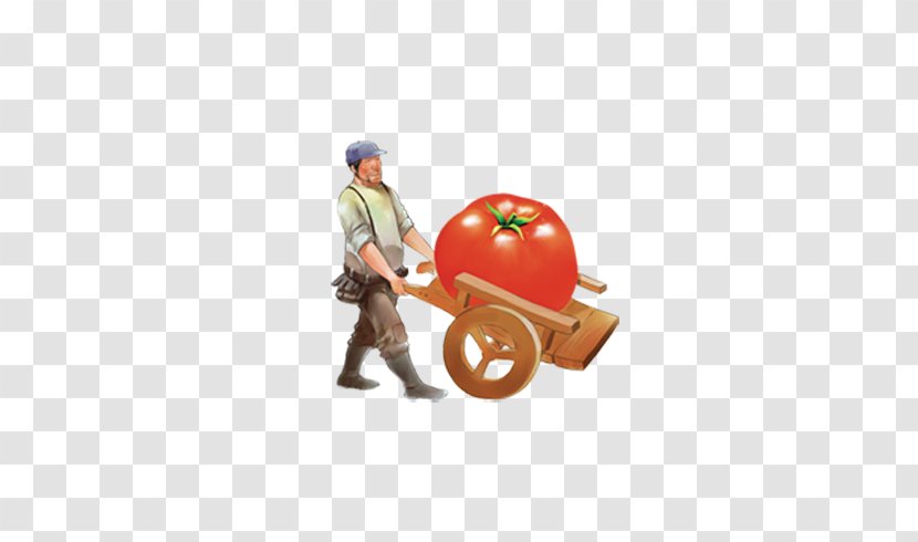 Download Icon - Tomato - Beautiful Cute Cartoon Villain Trolley Tomatoes Transparent PNG