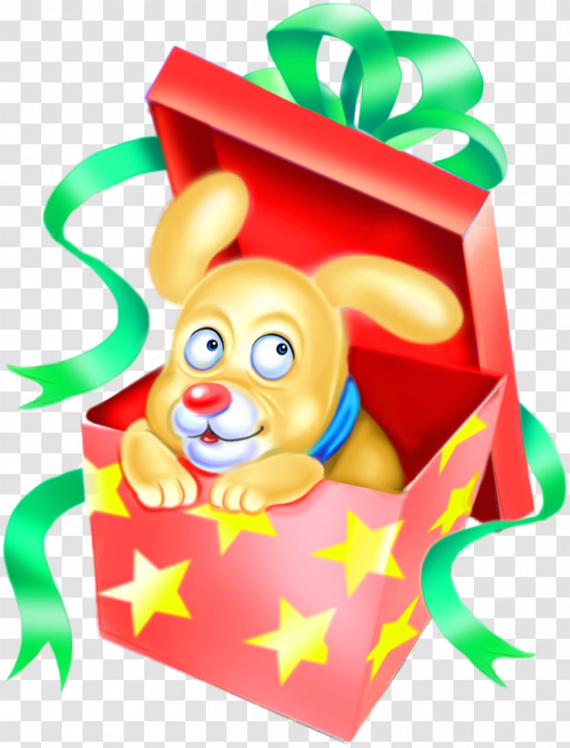 Dog Cartoon Gift Box Transparent PNG