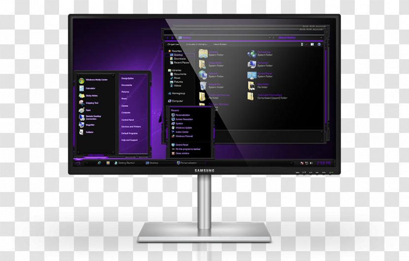 Theme Windows 7 Visual Style MSSTYLES - Alienware Transparent PNG