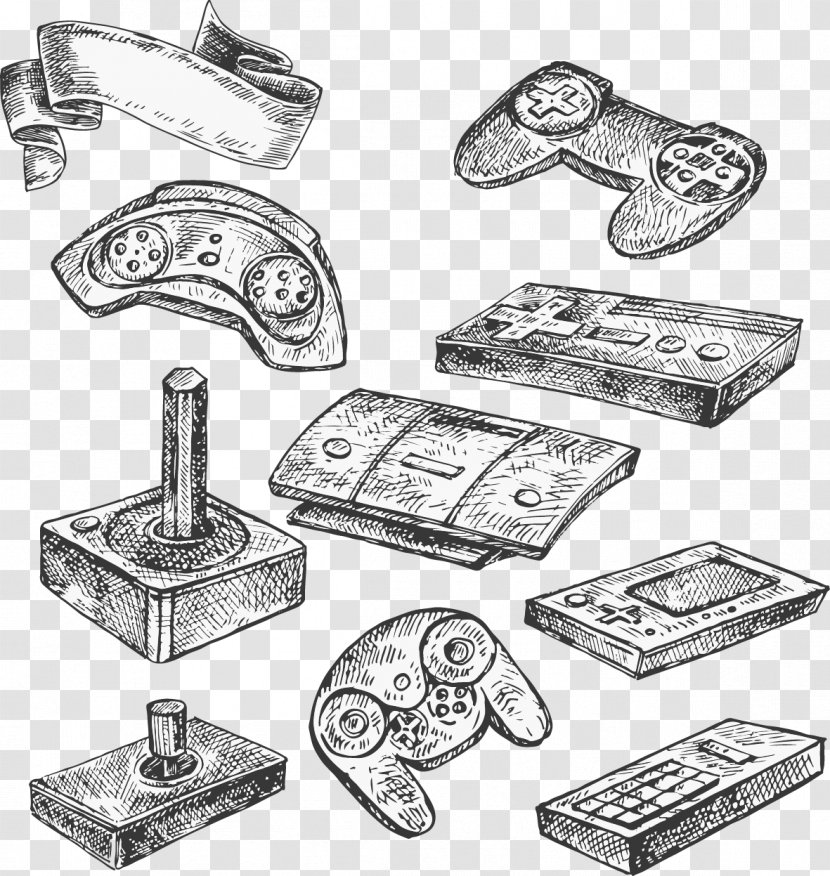 Joystick Gamepad Game Controller Video Console - Pattern - Vector Transparent PNG