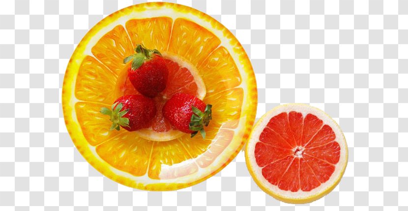 Grapefruit Strawberry Blood Orange Lemon Pomelo - And Strawberries Transparent PNG