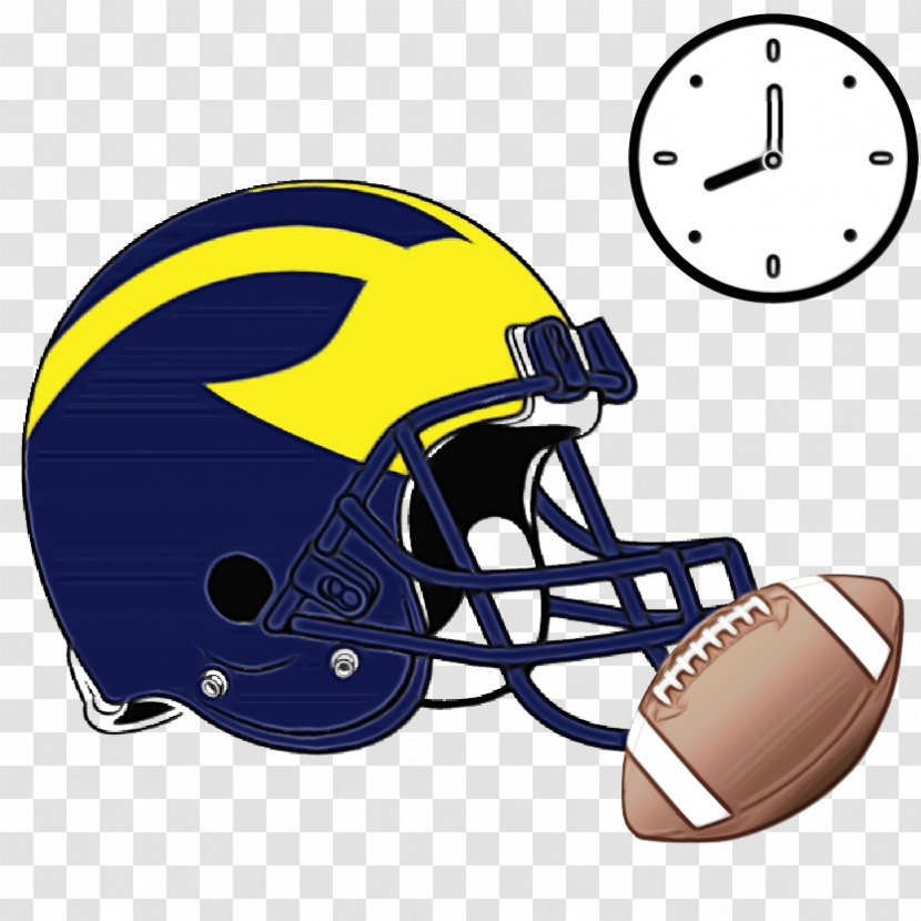 American Football Background - Michigan Wolverines - Sports Collectible Batting Helmet Transparent PNG