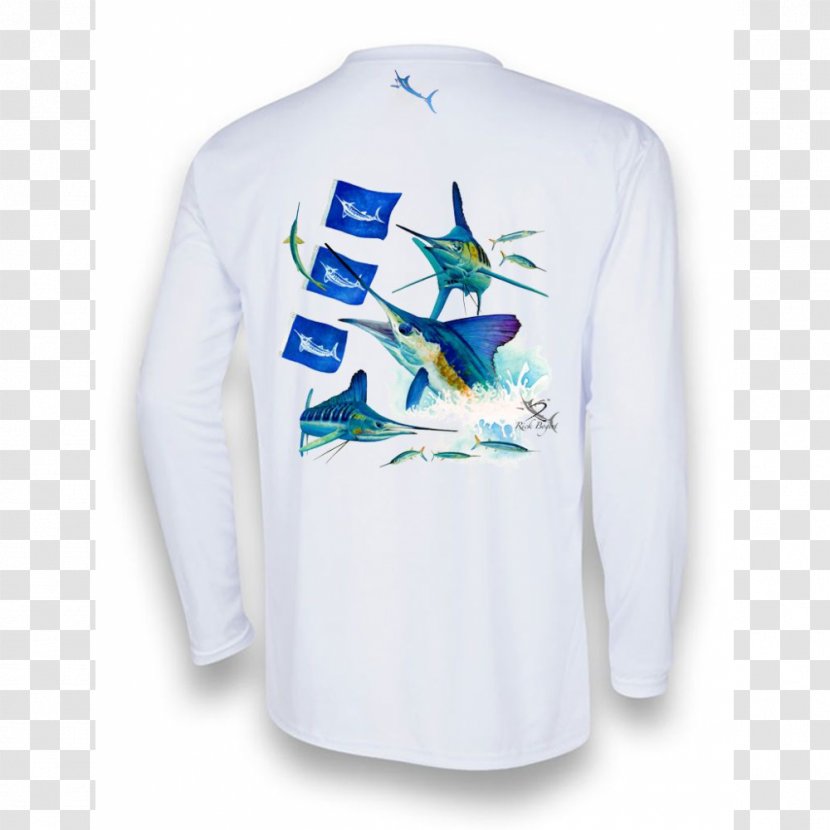 Long-sleeved T-shirt Marlin - Blue Transparent PNG