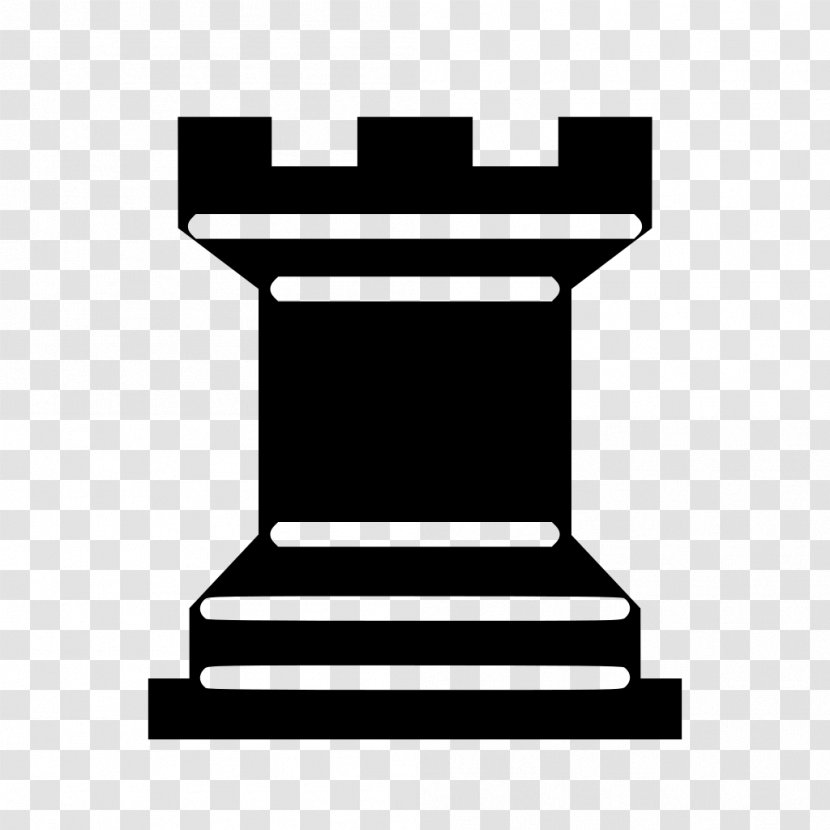 Chess Piece Rook Pawn White And Black In - Queen Transparent PNG