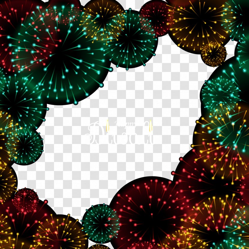 Fireworks - New Years Day - Vector Background Transparent PNG