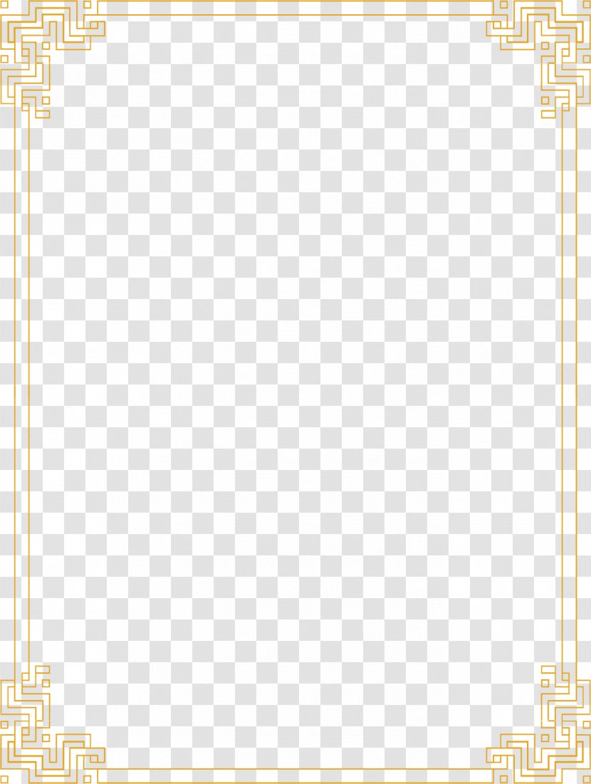 Yellow Area Angle Pattern - European Wind Border Gold Transparent PNG