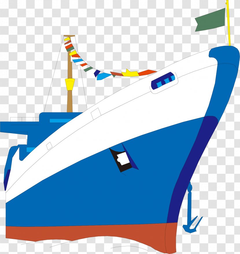 Animation Cruise Ship Boat - Cartoon Motorboat Material Transparent PNG