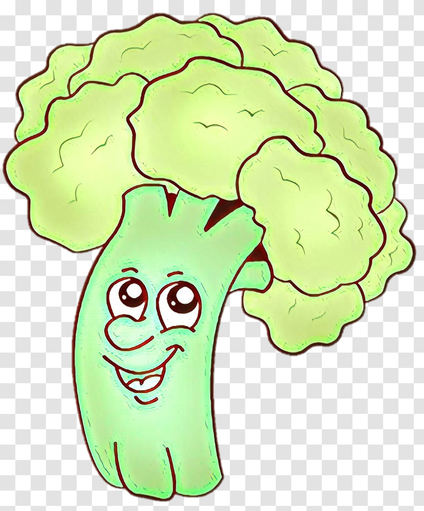 Broccoli Leaf Vegetable Cartoon Vegetable Food Transparent PNG