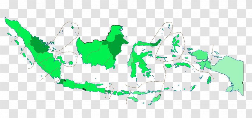 Indonesia Vector Map Royalty-free - Green Transparent PNG