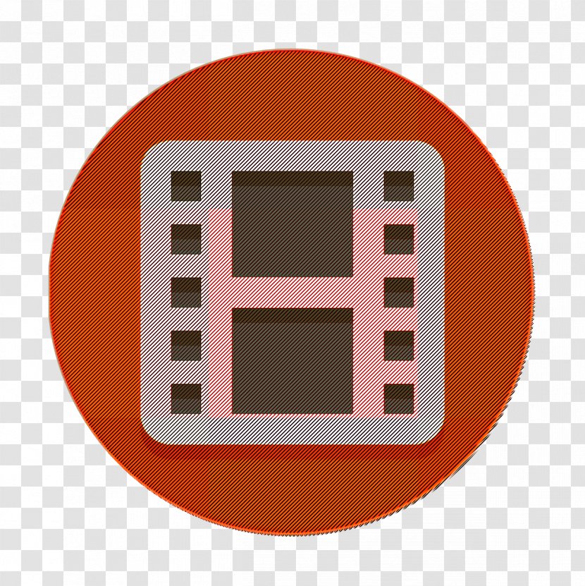 Film Icon Movie Video - Rectangle Orange Transparent PNG