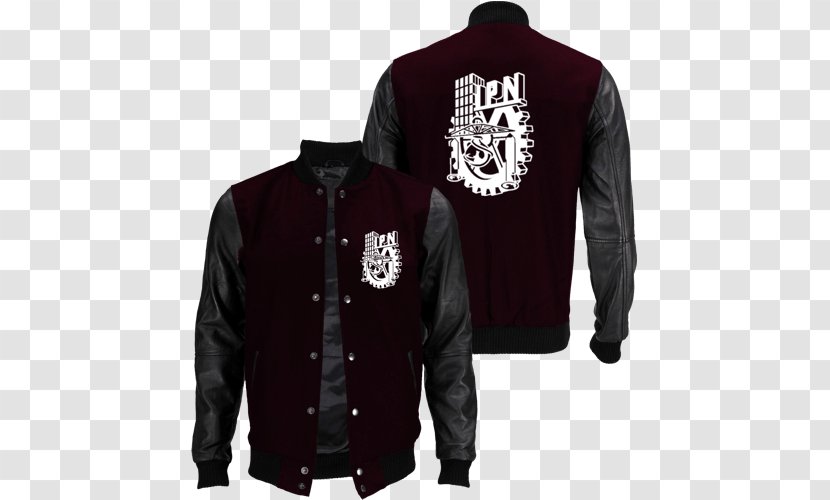 Leather Jacket Instituto Politécnico Nacional T-shirt ESCOM Sleeve - Sweater Transparent PNG