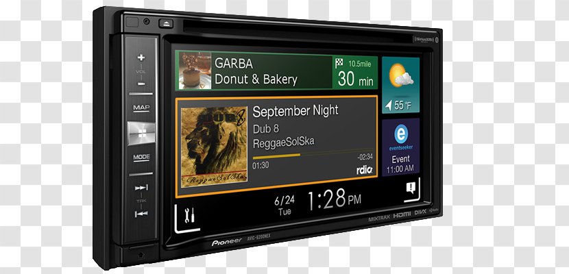GPS Navigation Systems Vehicle Audio Pioneer Corporation CarPlay - Technology Transparent PNG