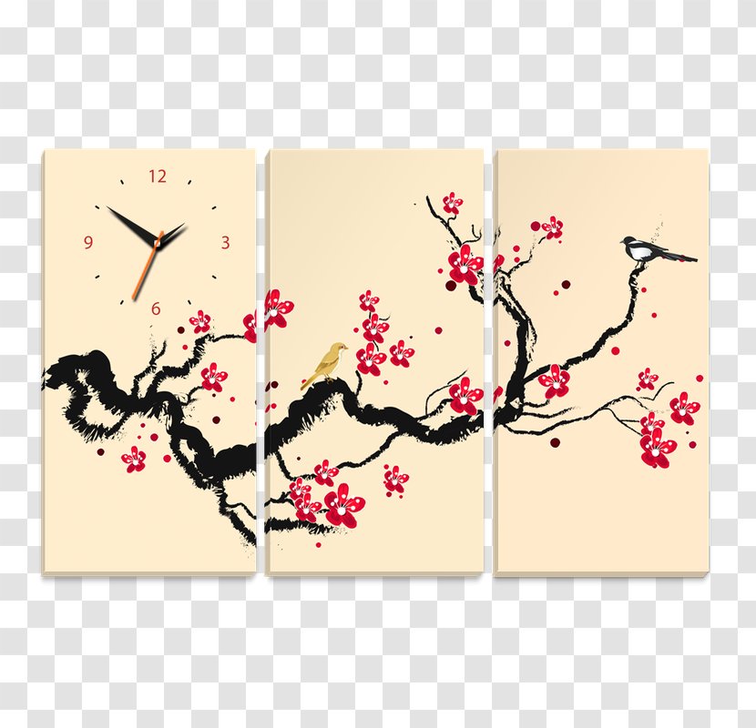 Cherry Blossom Drawing Watercolor Painting - Xuandong Transparent PNG