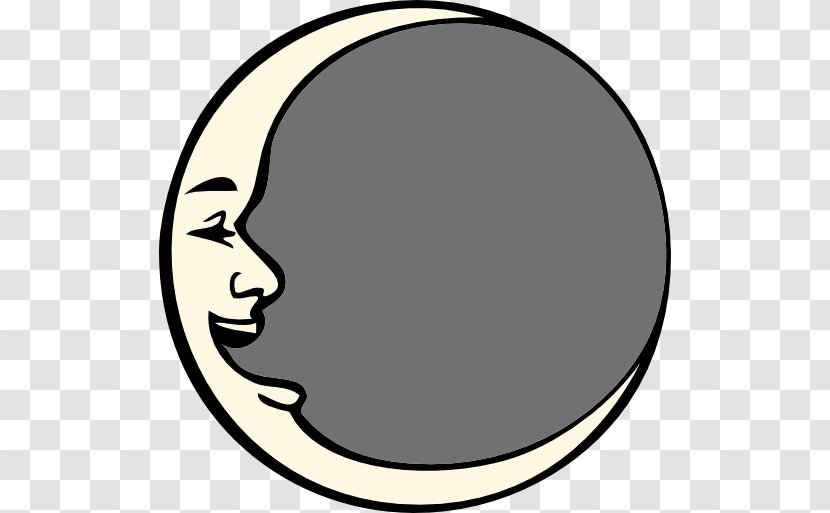 Man In The Moon Smiley Clip Art - Oval Transparent PNG