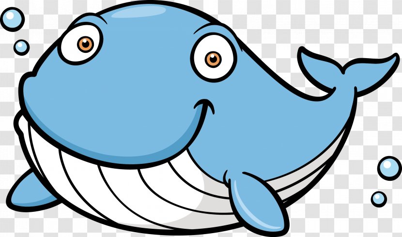 Blue Whale Clip Art - Cartoon - Vector Transparent PNG