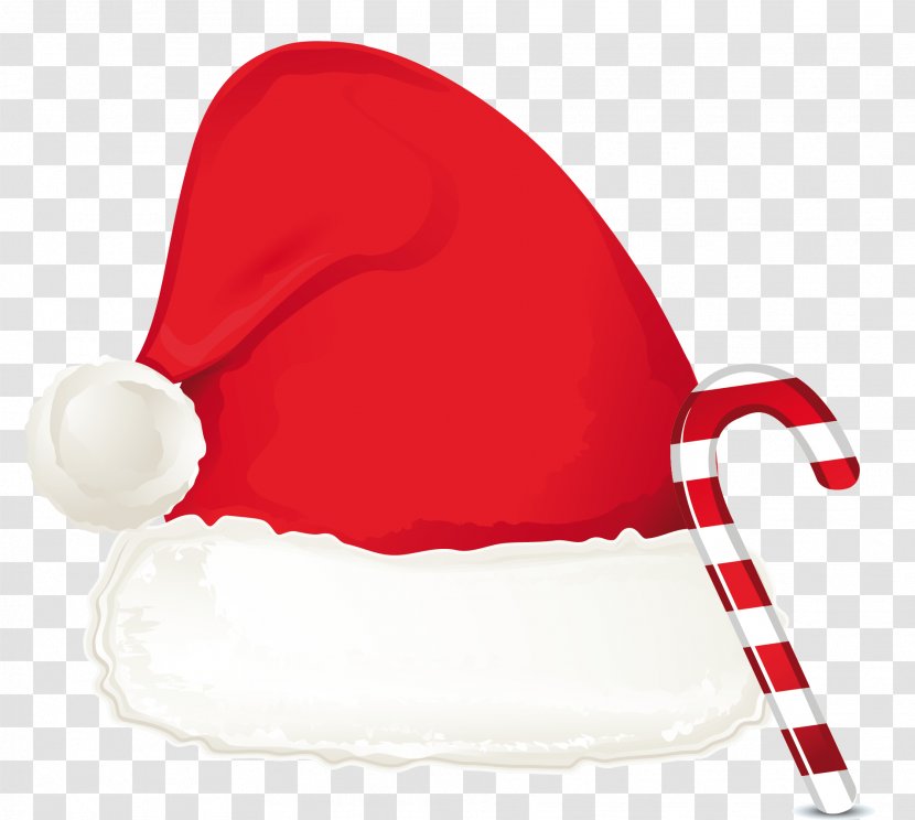 Santa Claus Hat Christmas Clip Art - Candy Cane Ornament And Clipart Transparent PNG